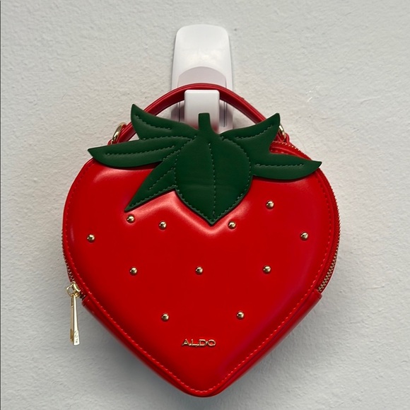 ALDO Red & Green Strawberry Mini Bag ~ Crossbody Strap 🍓 - Picture 1 of 11
